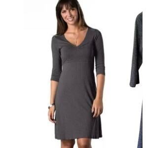 Women’s Toad & Co Solid Gray Rosalinda Dress Size Small Tencell Organic Cotton